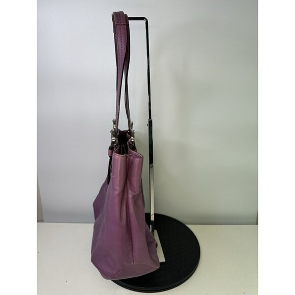 Coach Soho North South Purple Leather Satchel #F17216 - Picture 6 of 12